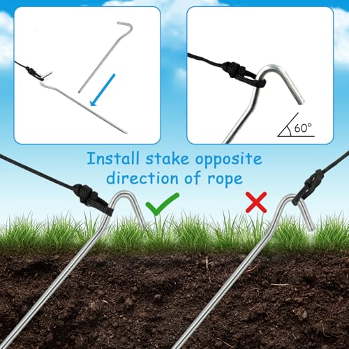 48 Pack Inflatable Stakes and Tethers for Outdoor Decorations and Tents