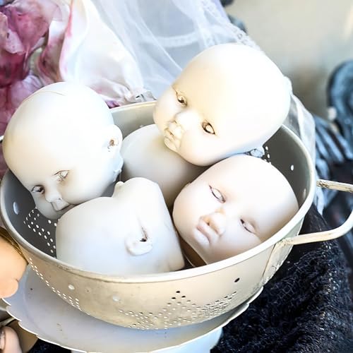 Halloween Plastic Doll Heads - Spooky Decor for Haunted House & Parties, 12 Pack
