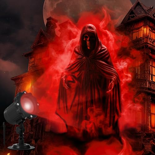 Halloween Ghost Projector Light Outdoor Decoration - Red Ghost Dynamic Pattern
