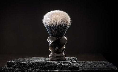 The Goodfellas Smile Synthetic Shaving Brush (Vortice) - Extra Dense 24 mm Brush Knot for a Fabulous Lather