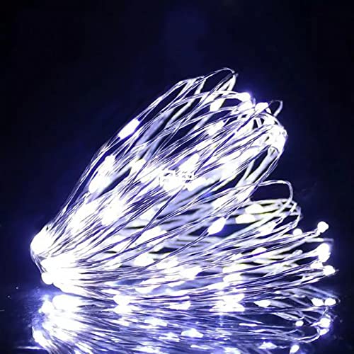 Battery Operated Fairy String Lights 20 LEDs, 6.6ft Cool White for Weddings & Parties
