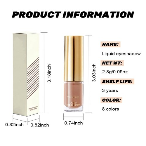 FeiCuiYun Matte Liquid Metallic Eyeshadow - Longwear Buildable Cream for Older Women | Vegan & Cruelty-Free, Light Brown