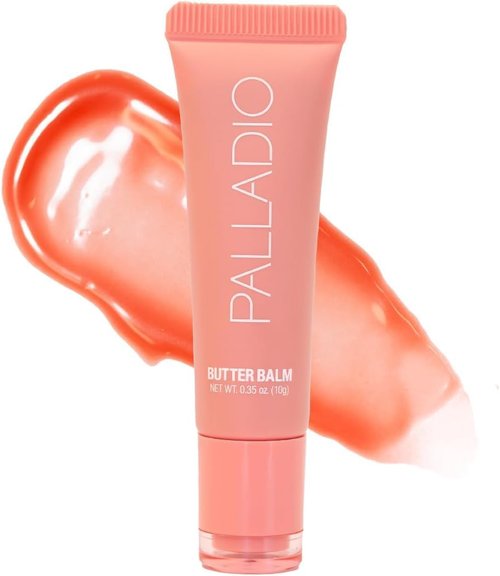 Palladio Butter Balm - Hydrating Lip Balm with Aloe & Peptides for Moisture | Peaches & Cream