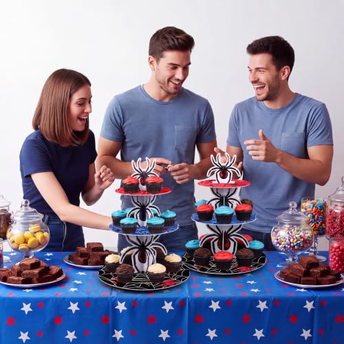 Spider Cupcake Stand 3-Tier Decoration for Halloween & Party - Mosasaurus Variation