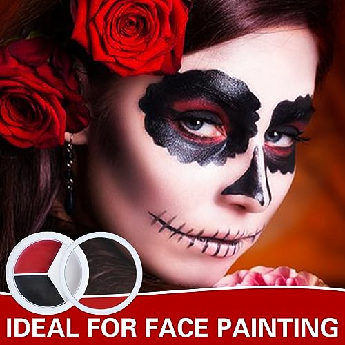 Face and Body Paint Palette - 3 Colors for Halloween & Theatrical Makeup