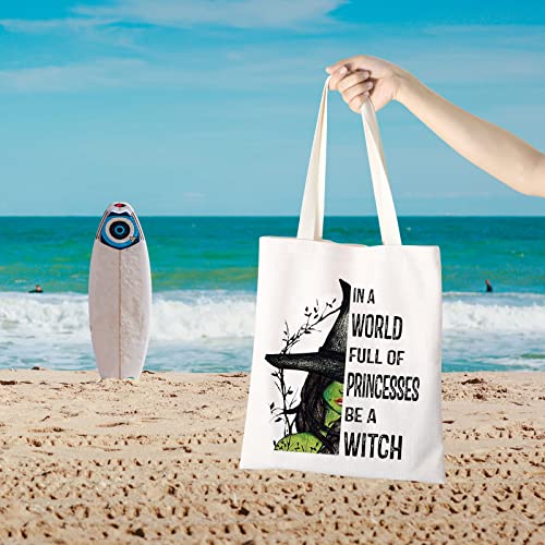 Beige Witchy Tote Bag - Wiccans Inspired Halloween Gift for Women