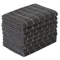 Black Microfiber Dish Towels - Soft, Super Absorbent Kitchen Towels 8 Pack - 26x18 Inches - Lattice Design