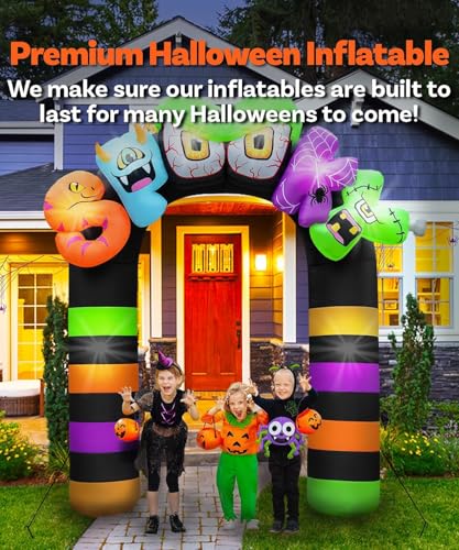 9FT Giant Halloween Inflatable Archway Outdoor Decor Spooky Lighted Yard Decoration