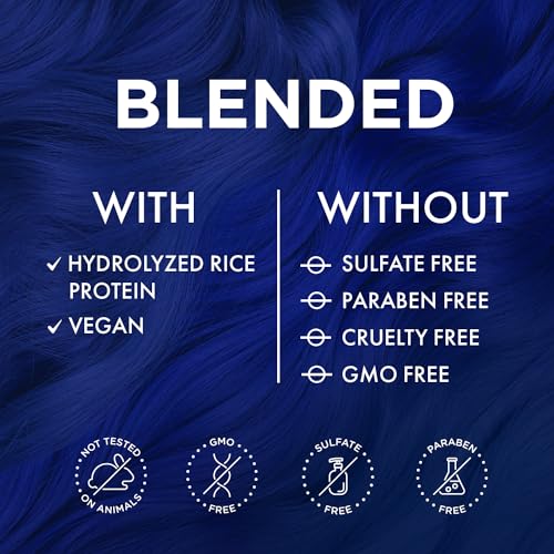 Blue Semi-Permanent Hair Dye - Cruelty-Free, 8 oz - Serenity Blue Variation