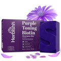 Herbishh Purple Shampoo Bar - Neutralize Brassy Tones & Strengthen Blonde Hair | Vegan & Sulfate-Free, 3.53 oz