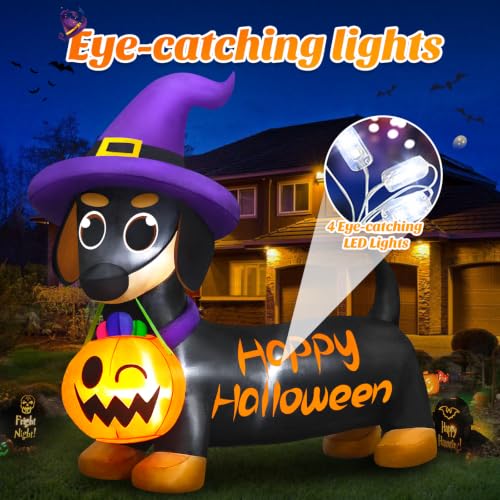 Halloween Inflatable Dachshund Dog Outdoor Decoration - 5 FT