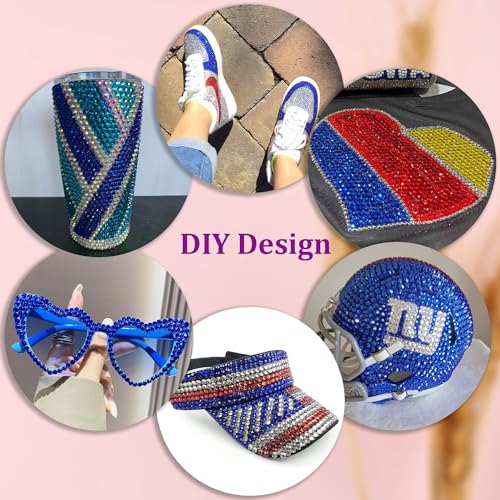 Large Pack 25,000 Royal Blue Resin Rhinestones for Crafts & DIY Jewelry with Glue