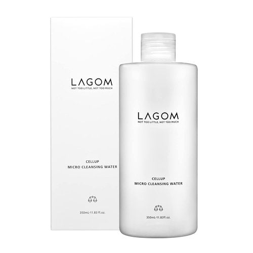 LAGOM Cellup Micro Cleansing Water - Natural Micellar Facial Cleanser for All Skin Types | 11.83 Fl Oz