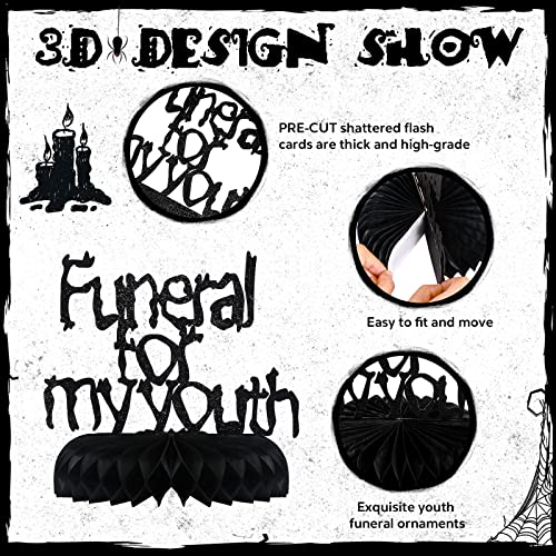 Black 30th Birthday Party Decorations Pack - 8 pcs for 20s Goodbye Celebration