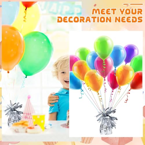 Balloon Weights Set 16 Pieces - Gold, Silver, Black Metallic Anchor Holders for Parties