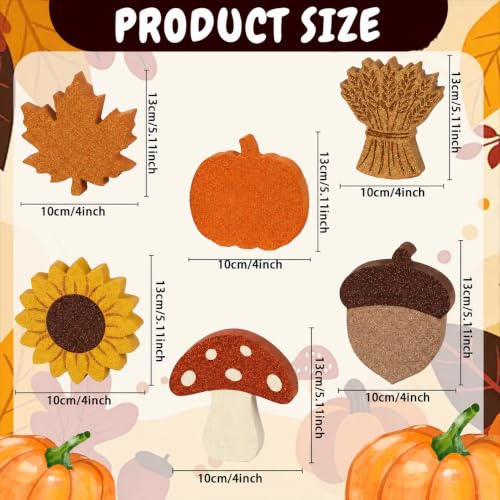 Fall Decor Leaf Pumpkin Sunflower Acorn Set - Rustic Autumn Home Decorations