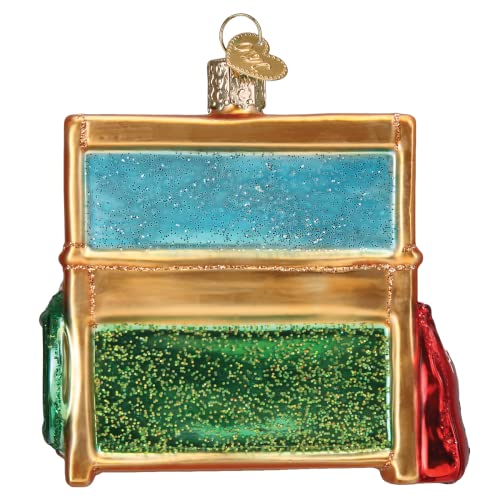 Old World Christmas Handcrafted Glass Potting Bench Ornament for Christmas Tree - Garden Collection