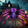 9ft Halloween Inflatable Purple Gradient Spider with LEDs Outdoor Decoration