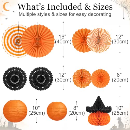 Halloween Office Decorations 17-Piece Party Decor with Lanterns & Banners