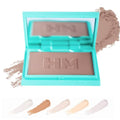 Haute Minute Travel Size Mini Pressed Powder - Complexion Perfection for On-the-Go | Neutral Dark