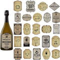 24 Pieces Halloween Wine Bottle Labels - Spooky Spooky Horror Stickers for Wine Beer