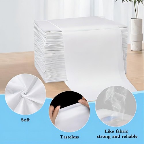 50Pcs Disposable Massage Table Sheets 31.5" x 71" Non-Woven Fabric Bed Covers for Ultimate Hygiene and Comfort in Massage, Tattoo, and Spa Treatments, Breathable and Durable Sheets(White)