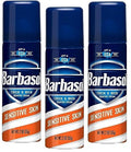 Barbasol Sensitive Skin Shaving Cream Travel Size 2 oz - Pack of 3