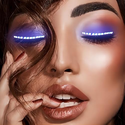 LED Luminous False Eyelash Night Lights - Blue Halloween Party Light