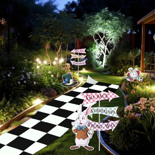 Halloween Wonderland Party Decorations with 118-inch Aisle Runner and Signs