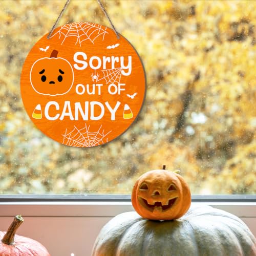 Reversible Halloween Please Take One/Out of Candy Sign - Door Decor for Home & Porch - Variation 01