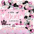 Halloween Baby Shower Decorations Kit with Balloons, Backdrop, Cake & Cupcake Toppers