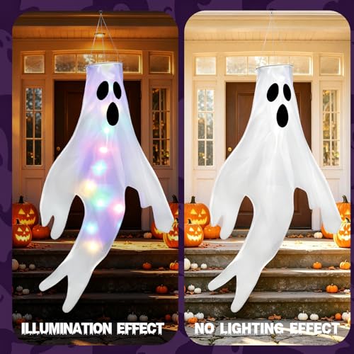 Halloween Light Up Flying Ghost Decoration Outdoor Hanging Lights