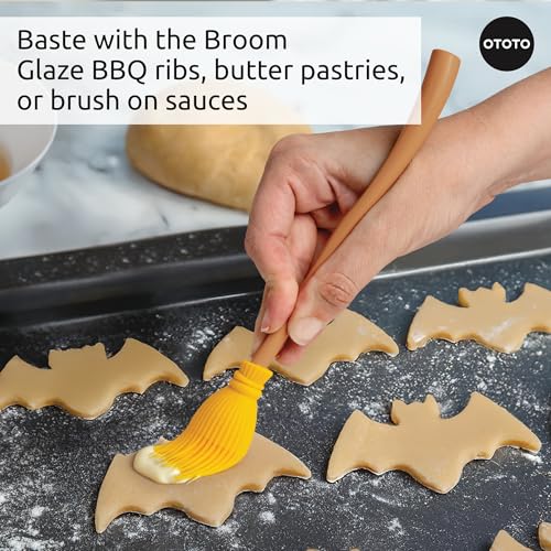 OTOTO Witchin Basting Brush & Silicone Spatula Set - Halloween Gothic Kitchen Gift