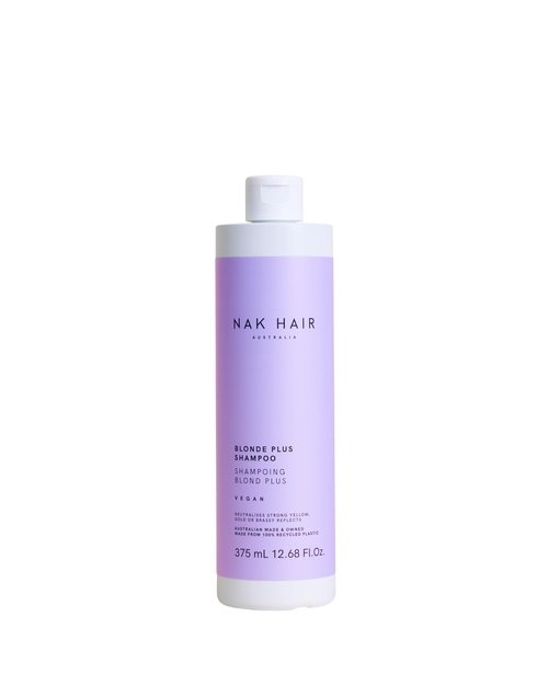 NAK Hair Blonde Plus Shampoo 375ml - Strong Blonde Toning Shampoo