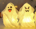 Halloween Flameless Candles Set - Spooky Ghost Faces for Indoor Decor