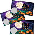 Halloween Scratch Off Cards with Moons - 50 Pack Spooky Party Game & Decoration