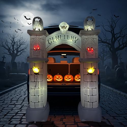 Halloween Inflatable Ghost Car Decoration Kit - 7.4FT Trunk or Treat, Outdoor Haunted House, SUV Garage Door Decor - Variation: Ghost