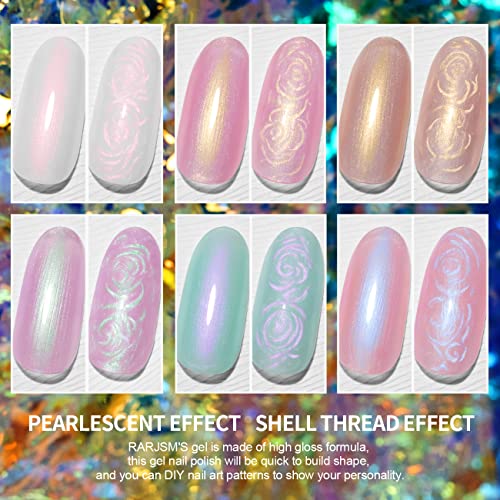 Elf Pearl Collection Pearl Gel Nail Polish Set with Shell Glitter - 6 Colors