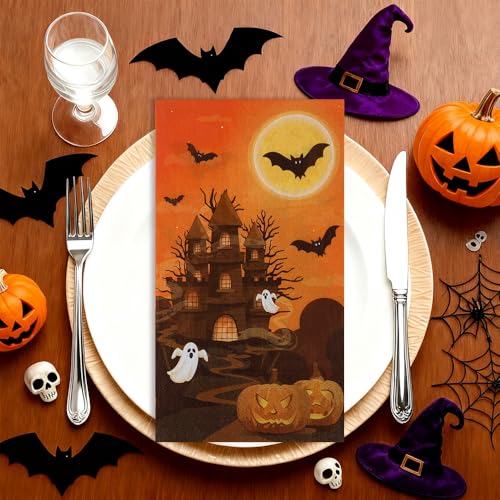 100Pcs Halloween Disposable Paper Napkins Party Decorations Guest Towels
