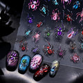 Halloween Spider Nail Stickers - Self-Adhesive 5D Embossed Nail Art Decals - Variation Spider-20