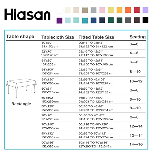 Rectangular Checkered Tablecloth 60 x 120 Inch - Purple & White Spillproof Fabric