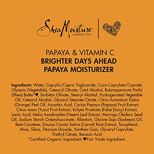 SheaMoisture Face Moisturizer For Dull, Uneven Skin Papaya and Vitamin C Skin Care 3.2 oz