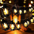 Camping Lantern String Light with 30 LEDs Black - Battery & USB Operated, Perfect for Camping & Holiday Decor