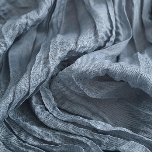 6 Pack Dusty Blue Cheesecloth Table Runners - Fall Wedding Decor 10FT