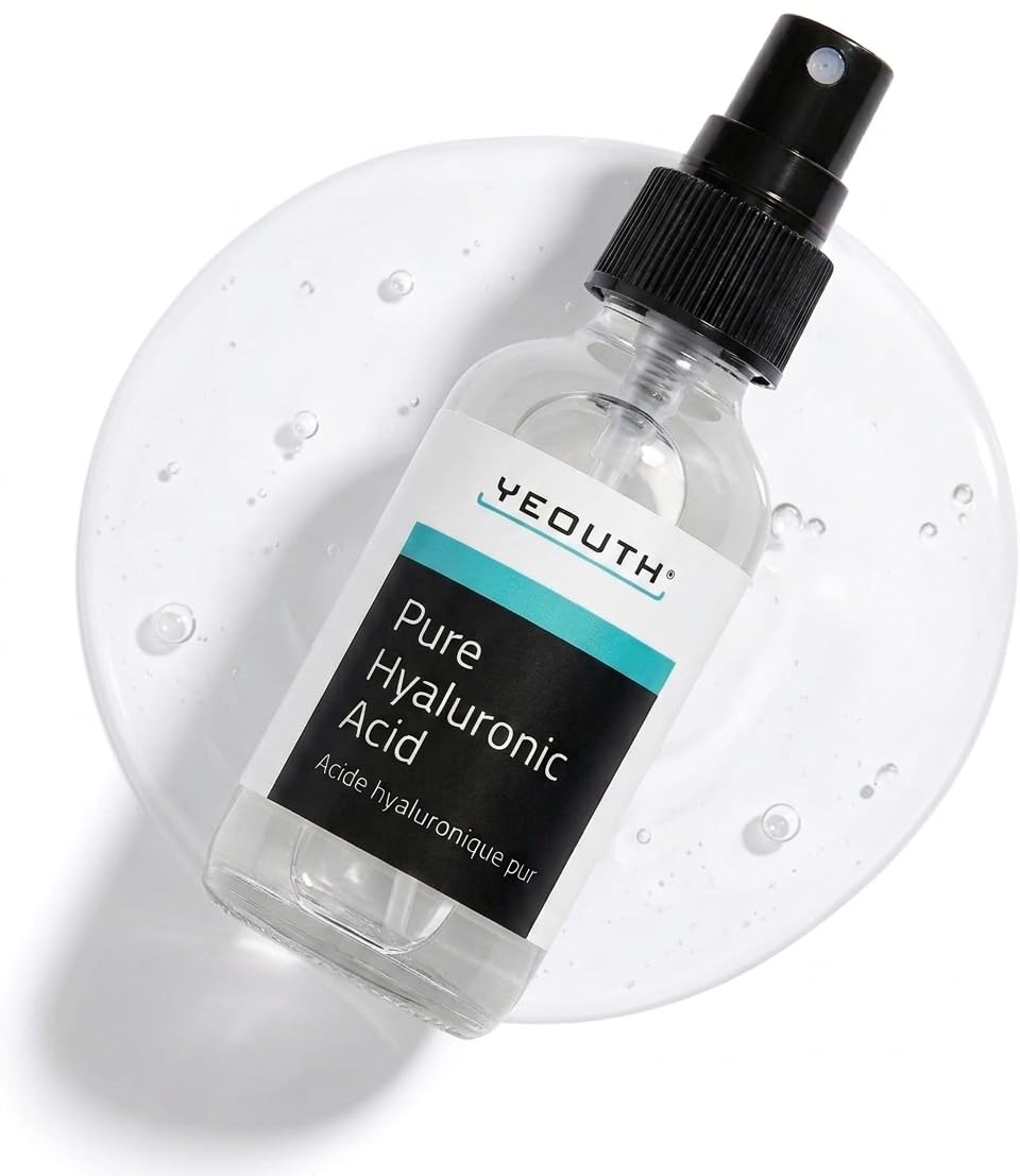 YEOUTH Pure Hyaluronic Acid Serum - Hydrating Facial Care for All Skin Types, 1oz | Ideal for Dry & Dull Skin