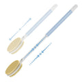 Shower Brush with Soft and Stiff Bristles,15"-23" Telescopic Long Adjustable Handle Dual-Sided Back Scrubber Bath Brush Body Exfoliator for Wet or Dry Brushing