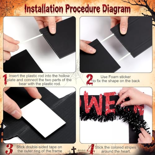 Halloween Photo Booth Frame Trick or Treat Selfie Prop Large Cardboard Decoration - Halloween Variation