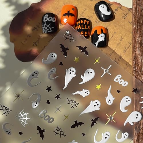 Halloween Nail Art Stickers Horror Gothic Decals - 3 Sheets - Variation of Halloween