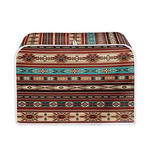 Southwestern Toaster Cover 2 Slice Wide Slot Dust Protector - Boho Aztec Style S - ZFRXIGN