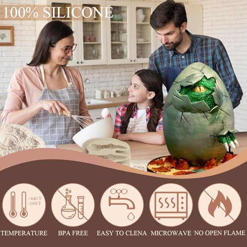 Dragon Fondant Molds 3-Pack Silicone Cake Decorating & Craft Set